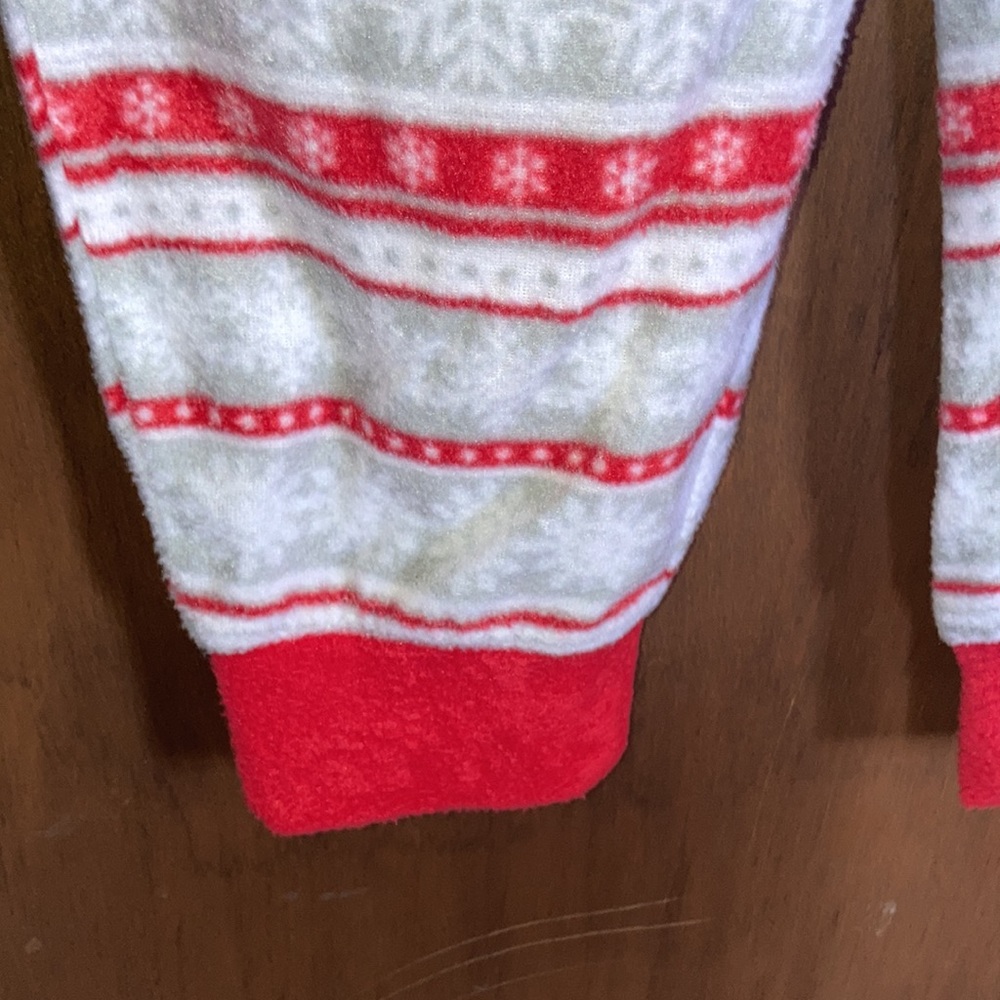 Unisex Snowflake fairisle footless fleece onesie PJ 4T - Picture 5 of 16